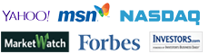 Yahoo, MSN, NASDAQ, MarketWatch, Forbes, Investors.com - Financial Market Logos